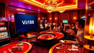 Experience the excitement of gambling with VN168, featuring vibrant slot machines and poker engagement.