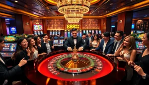 Playing at the roulette table at 888New, excitement builds with colorful chips and a professional dealer.