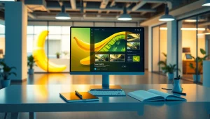 Nano Banana Pro interface displayed on a modern workspace, highlighting innovative AI image editing capabilities.