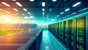 Innovative crypto mining facility leveraging renewable energy sources.
