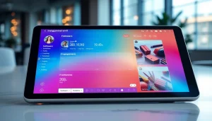 Explore the features of an Instagram smm panel on a modern digital device.