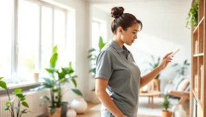 Delivering quality cleaning service with eco-friendly techniques in a bright home setting.