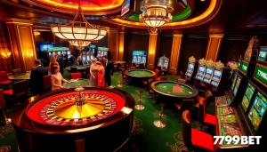 Experience thrilling gameplay at 789BET with vibrant casino tables and exciting gaming atmosphere.
