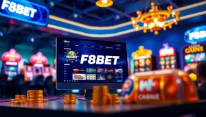 Exciting F8BET online gambling scene highlighting sports betting and casino games.