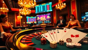 KJC casino players experiencing excitement at a roulette table with colorful chips.