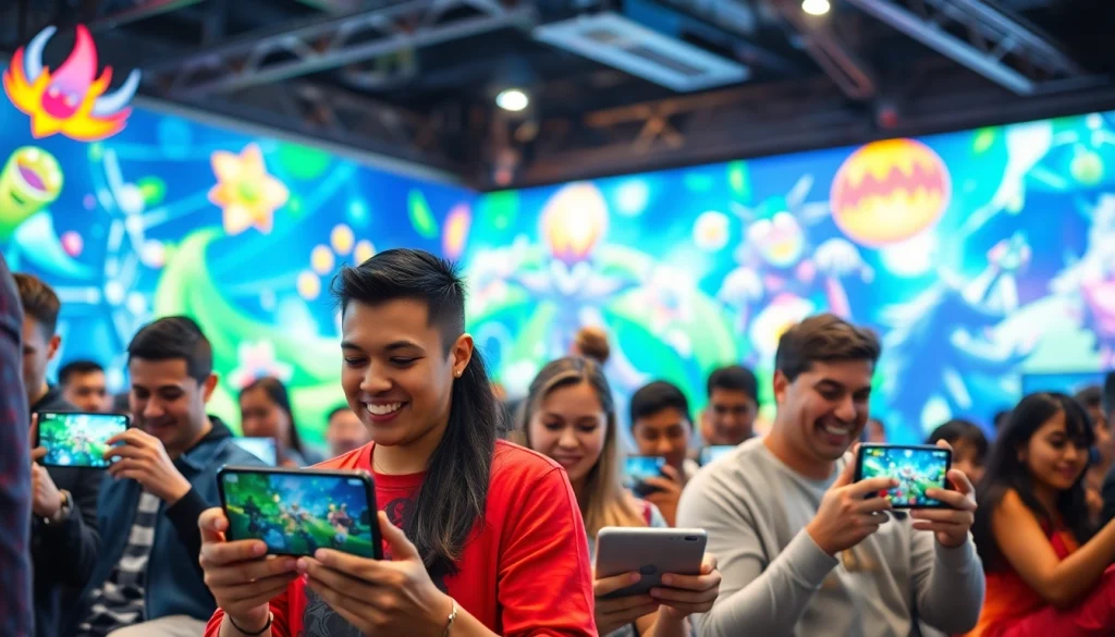 Engaged players enjoying various games on Jawal Games mobile platform.