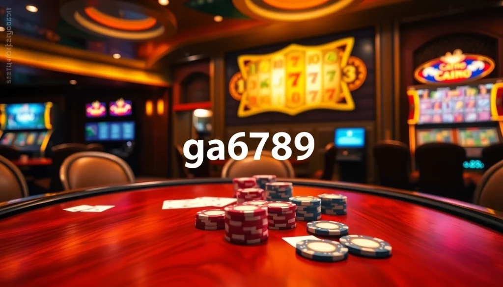 Experience the thrill of ga6789 with vibrant casino tables and dynamic gaming visuals.