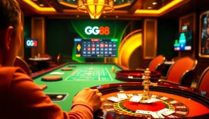 Experience the excitement at GG88 with vibrant casino visuals and dynamic betting actions.