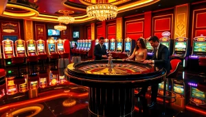 Players engaging in table games at a luxurious casino, inspired by https://lc88comm.com/ for an upscale experience.