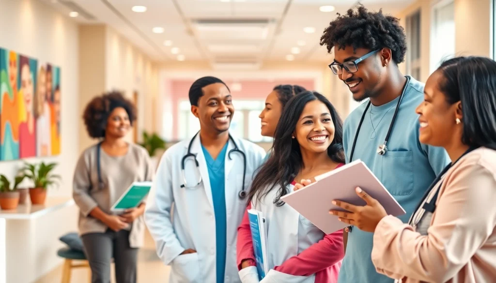 Healthcare professionals assisting visitors at https://tweestedenziekenhuis.nl, embodying care and compassion.