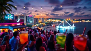 Experience lively puerto rico nightlife with cocktails and vibrant atmosphere in San Juan.