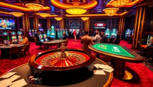 Experience the thrill of gambling at Hi88 with vibrant casino visuals and exciting gameplay.