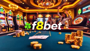 Experience the thrill of gambling at f8bet with vibrant casino tables and exciting games.