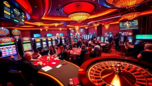 Experience thrilling gameplay at https://babu88.global/ with vibrant casino tables and excited players.