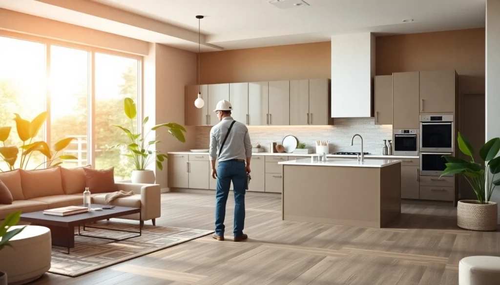 Elevating home renovation with a sleek modern kitchen showcasing craftsmanship.