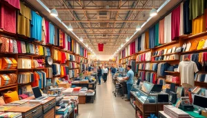 Explore an engaging wholesale marketplace showcasing vibrant products and shoppers.