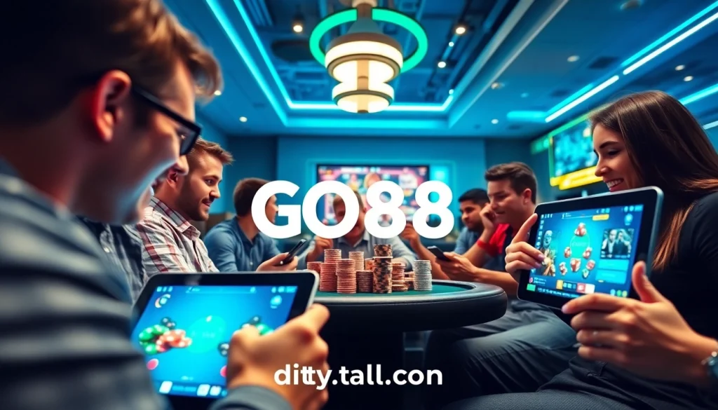 Exciting gaming experience at GO88, featuring engaging gameplay on devices and capturing the essence of dittytalk.com.