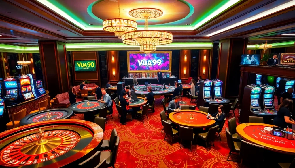 Experience excitement at Vua99 with a vibrant casino atmosphere featuring roulette and poker.