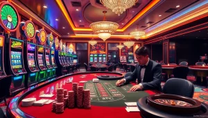 Gambling enthusiasts strategizing at Bet88vn.agency's luxurious casino tables with vibrant lighting.