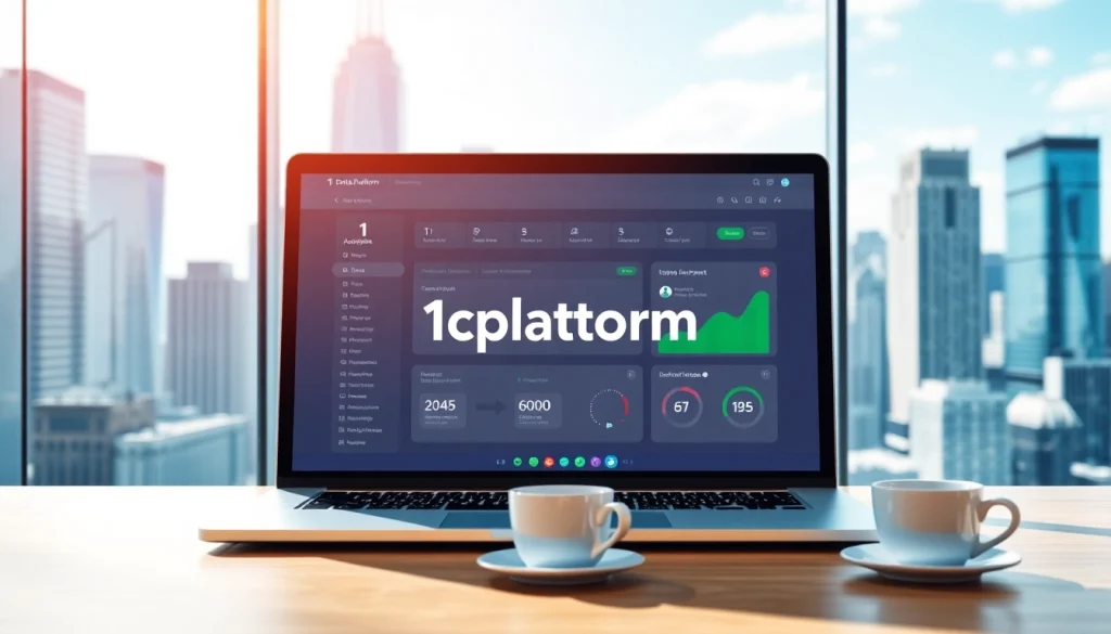 Engaging 1cplatform interface displayed with a sleek design in a modern urban setting.