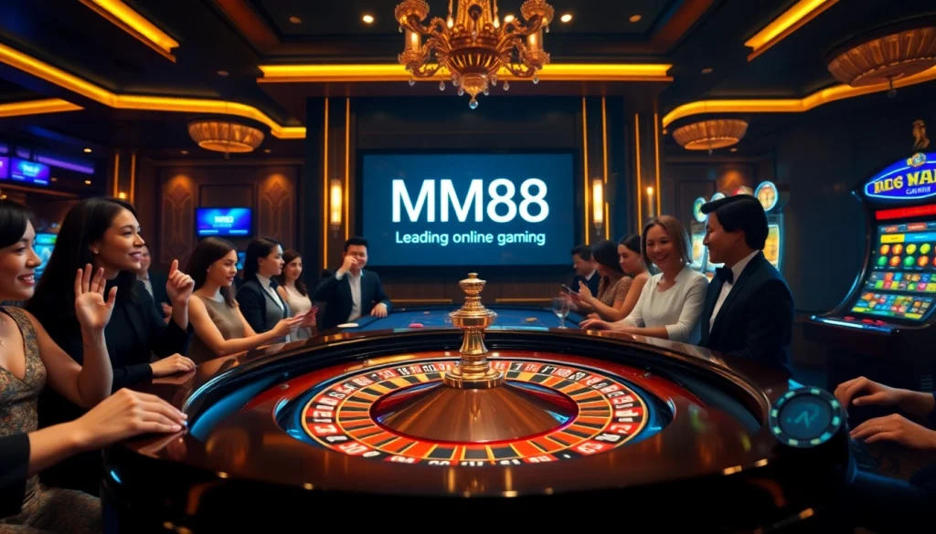 Players engaging in an exciting roulette game at MM88 casino table.