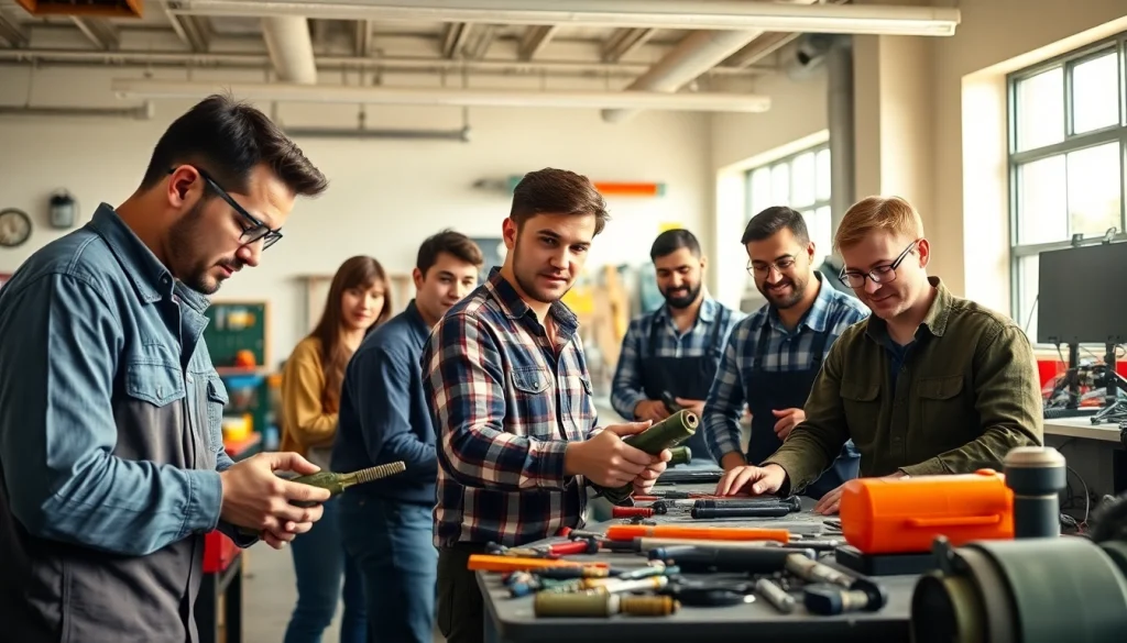 Students in Trade School Tennessee learning practical skills in a vibrant classroom.