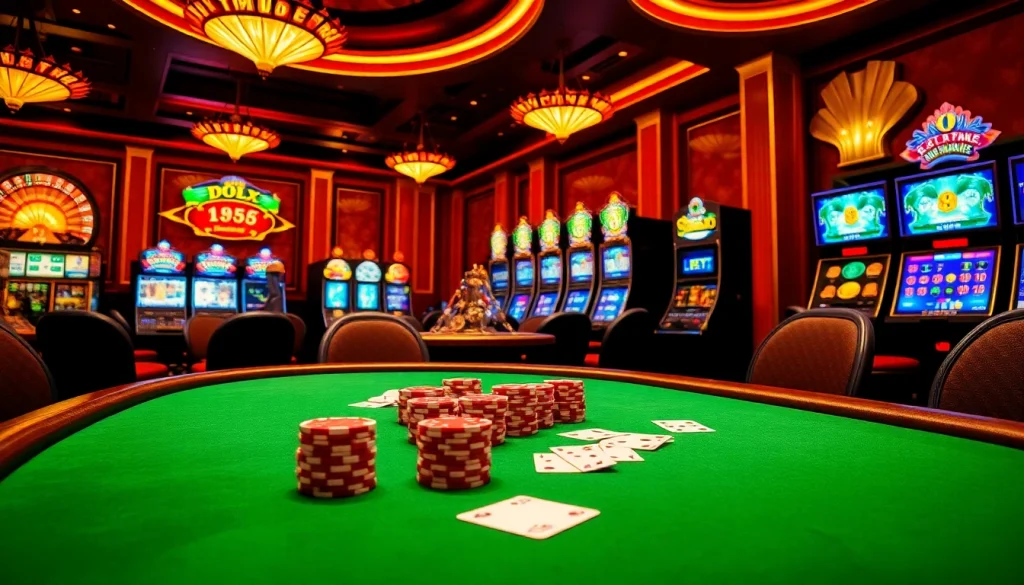 Experience thrilling poker action at xin88.com with vibrant chips and captivating casino atmosphere.