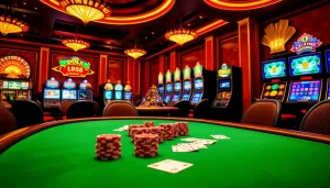 Experience thrilling poker action at xin88.com with vibrant chips and captivating casino atmosphere.