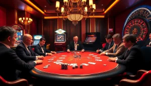 Players engaging in high-stakes poker at hi88c.com, with chips and cards in action.