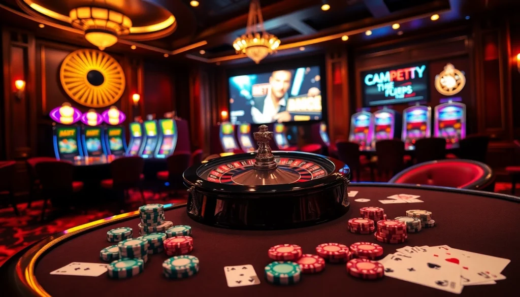 Nonton film indoxxi blends excitement and luxury in a casino scene with roulette wheels and poker chips.