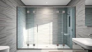 Showcase shower doors uk in a stylish bathroom with modern glass features.
