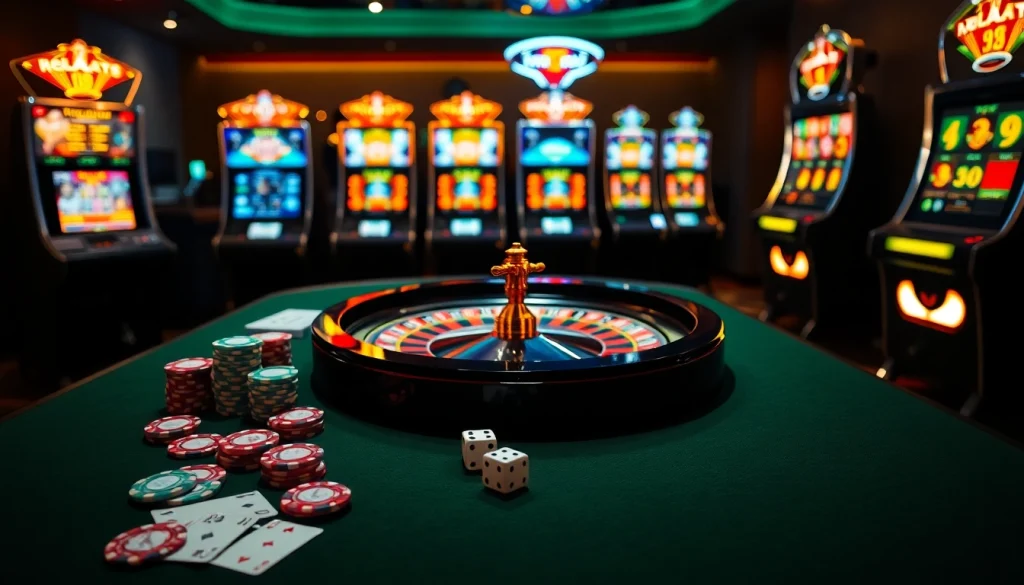 Experience the thrill of b52club .poker with vibrant poker chips and cards on a luxury table.