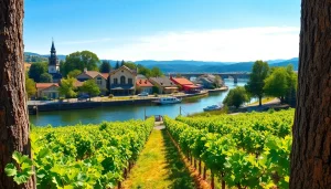 Experience the scenic beauty of Carksburg CA with its charming vineyards and river views.