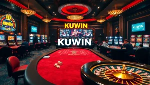 KUWIN casino atmosphere showcasing thrilling games and players enjoying intense moments.