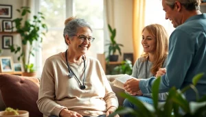 Engaging caregivers delivering in home care austin tx services in a warm home environment.