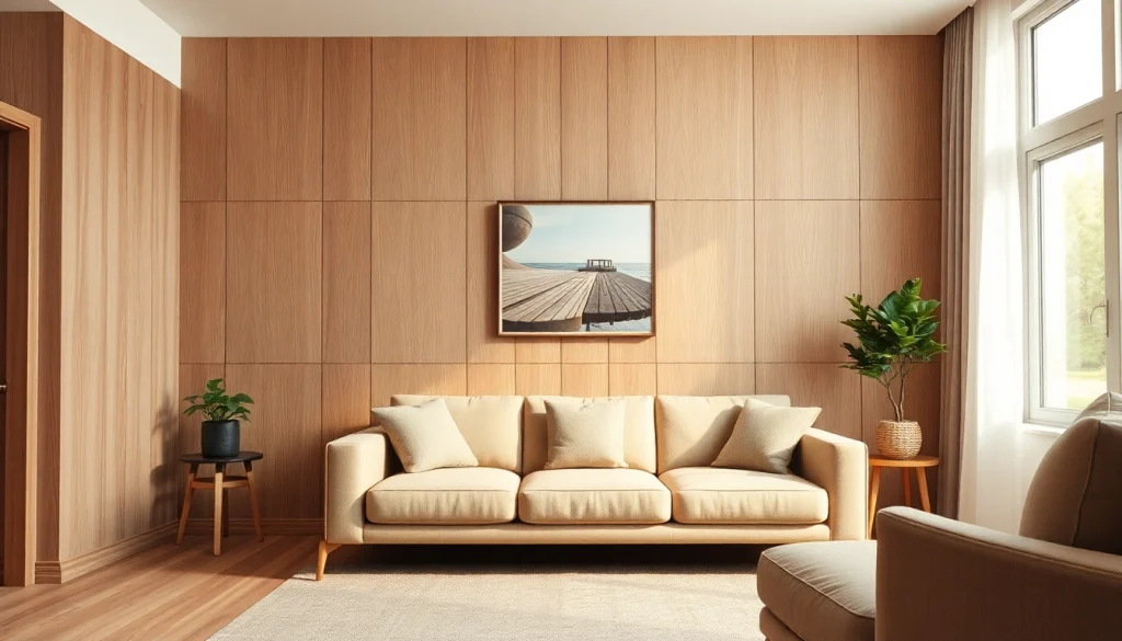 Enhance your space with beautiful interior wall paneling showcasing rich textures and warm colors.