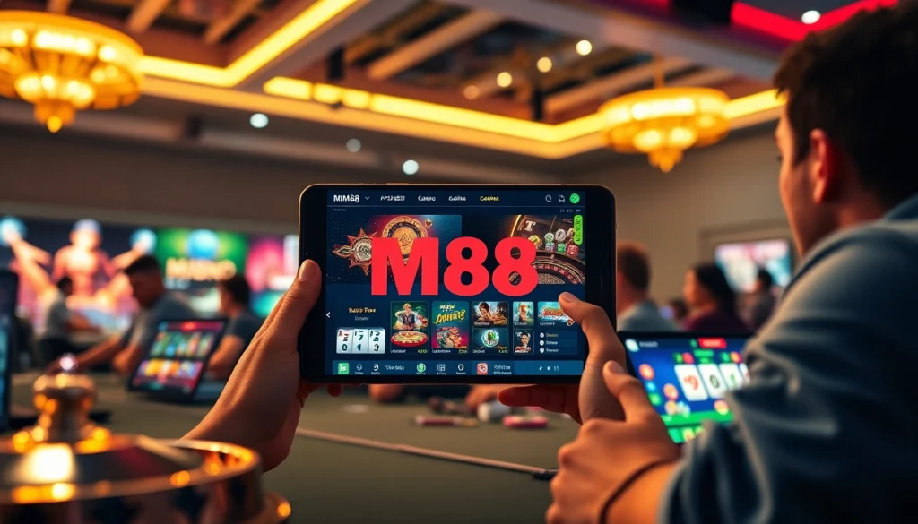 This vibrant online casino interface at m88.com.mx highlights various betting games, showcasing an engaging user experience.