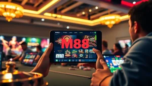 This vibrant online casino interface at m88.com.mx highlights various betting games, showcasing an engaging user experience.