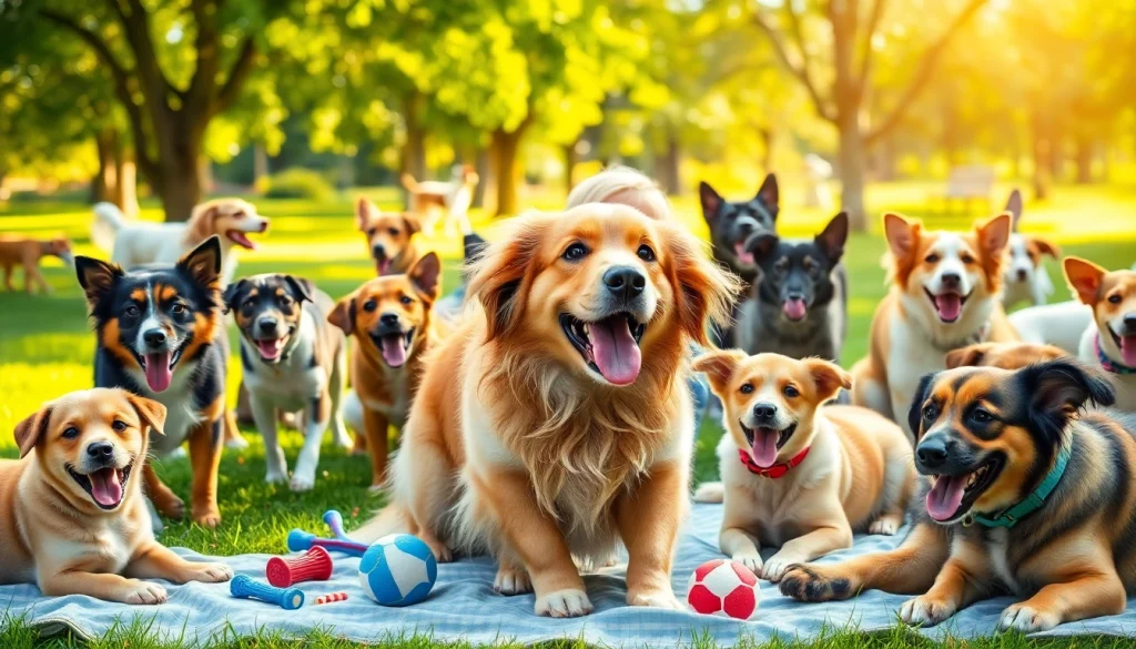 Speelplezier van honden op https://hondenverzorgers.nl met een blije Golden Retriever en een kind in het park.