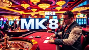 Players engaging in exciting gambling action featuring MK8 casino elements.