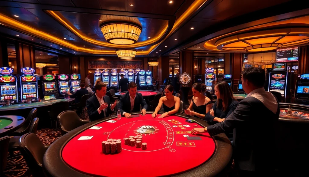 Experience exhilarating gaming at one88 casino with vibrant roulette tables and poker gameplay.