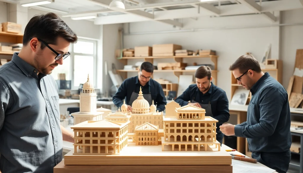 Modellbau in Berlin: Detaillierte architekturmodellbau Berlin Demonstration in einem modernen Workshop.