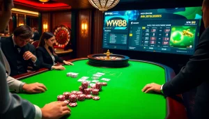 Experience thrilling moments at WW 88 casino with vibrant poker chips and elegant gameplay.