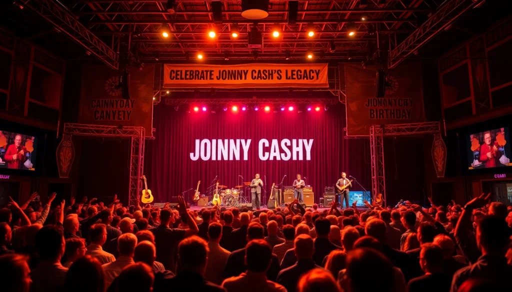 Celebrate Johnny Cash's legacy with vibrant birthday festivities at johnnycashbirthday.com, featuring live performances and enthusiastic fans.