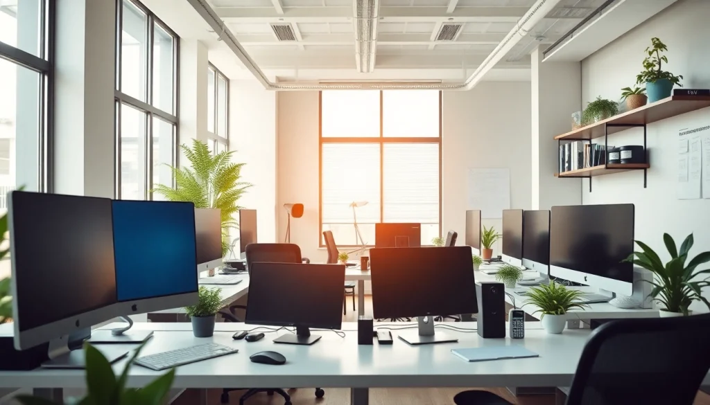 zirvegrupbilgisayar üst düzey bilgisayar ve teknoloji aksesuarlarıyla modern bir çalışma ortamı.