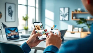 Explore the Instapro app on a smartphone, showcasing its engaging Instagram features.