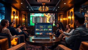 Engaged users experiencing BRABET's secure betting platform in a stylish lounge.