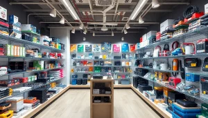 Botland bietet eine Vielzahl von Robotikteilen in einem modernen Elektronikgeschäft an.