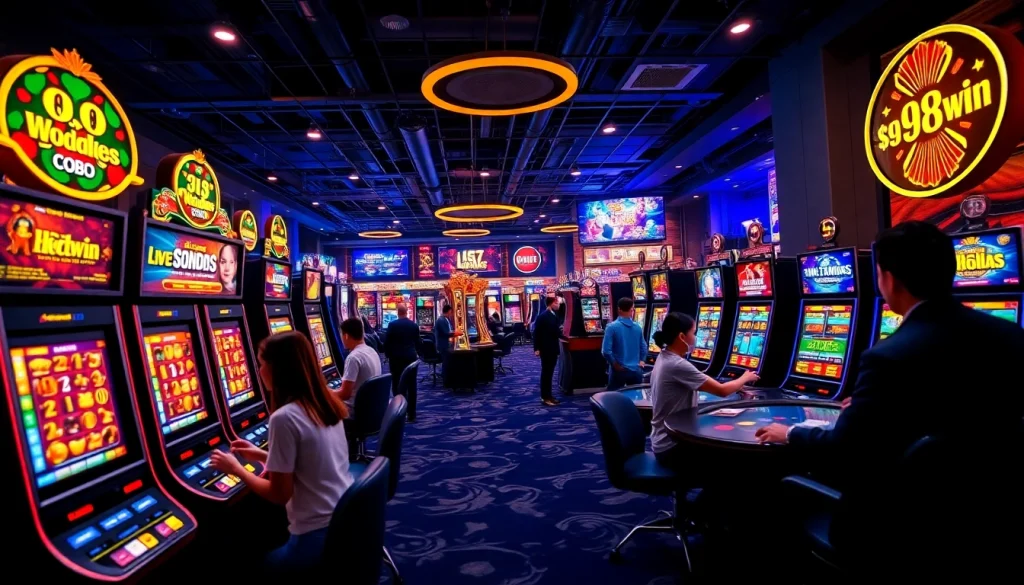 98win players enjoying a vibrant online casino experience with engaging games and thrilling atmosphere.