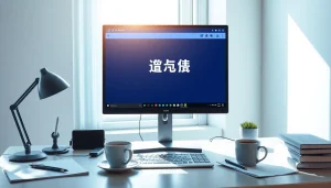 Explore the 有道翻译 interface in a modern workspace with advanced tech tools.